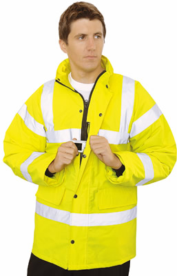High Visibility Motorway Parka Jacket - Yellow